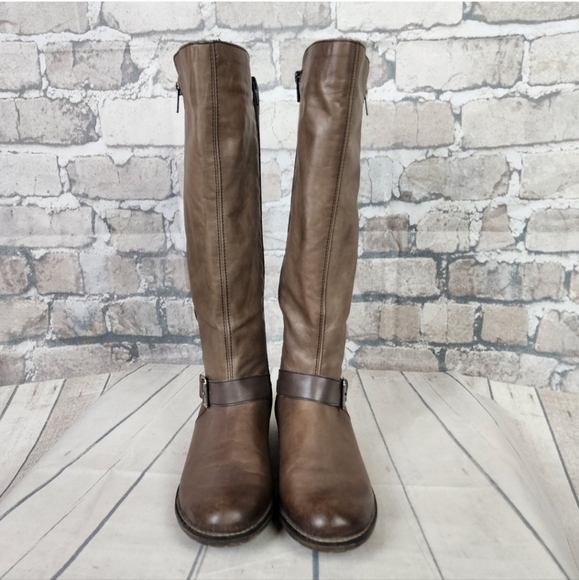 Remonte Leather Riding Boots Taupe Embre Almond Toe Size 38 = 7/7.5 Equestrian - Picture 9 of 16